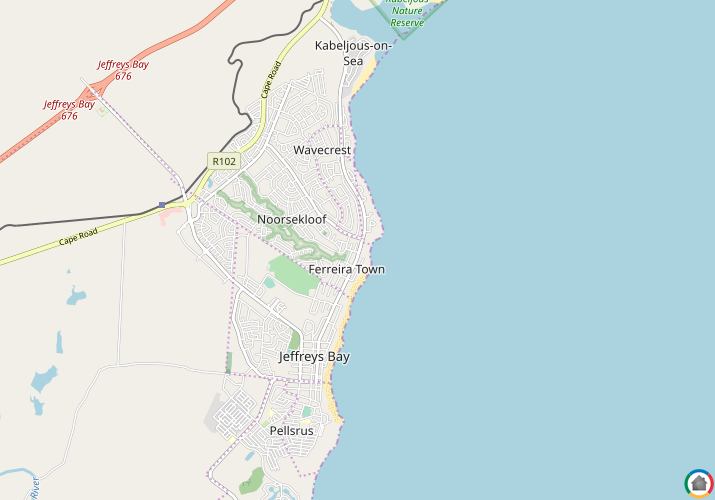 Map location of Ferreira Town